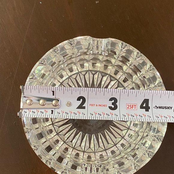 Vintage Waterford Crystal Square Point Ashtray Hollywood Regency - Picture 8 of 10